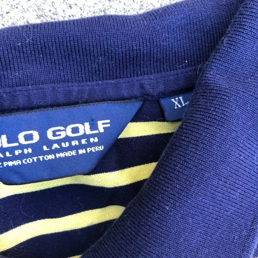 VTG RALPH LAUREN POLO GOLF Poipu Bay Polo Shirt XL Striped Golf Course Hawaii